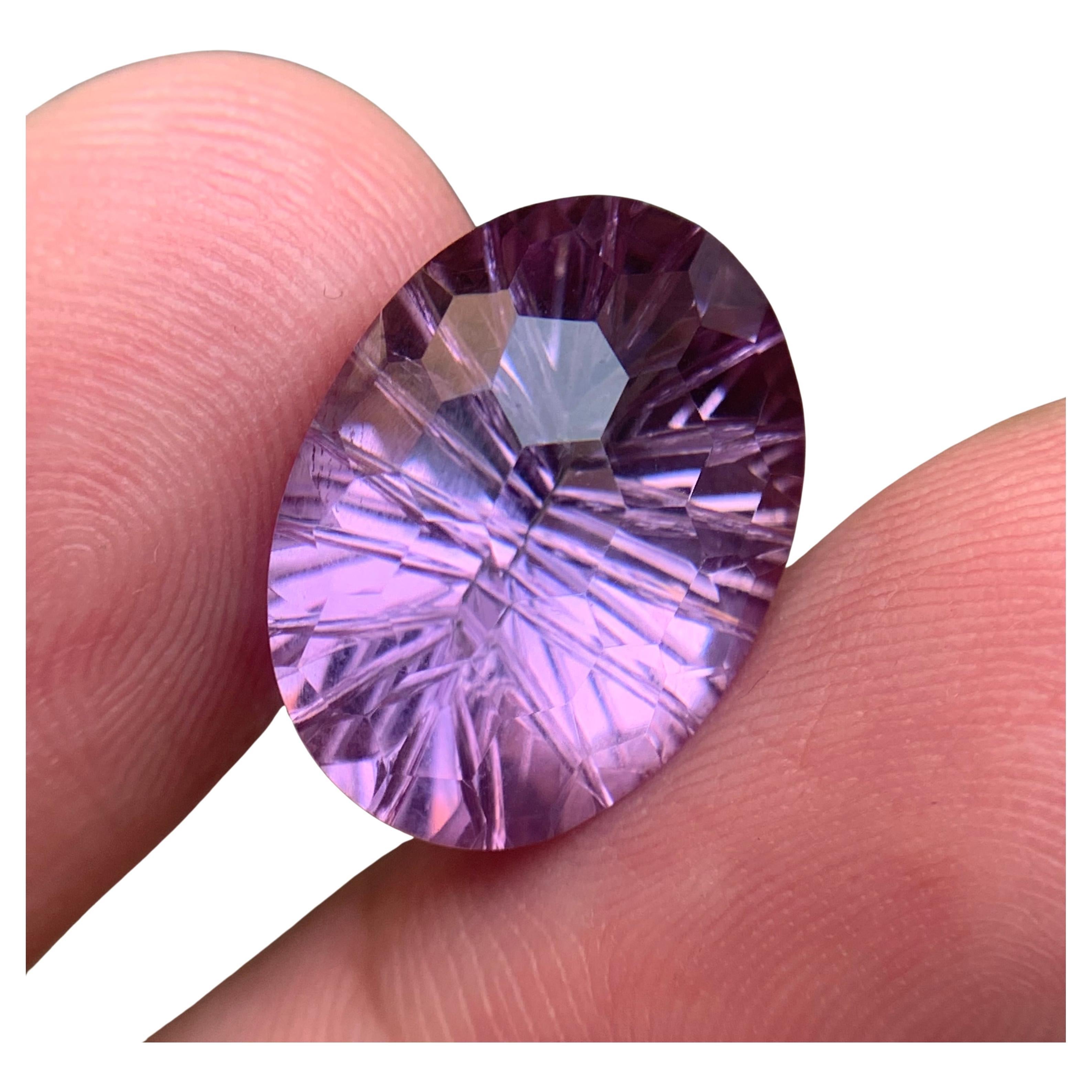 Natürlicher lila Amethyst 11.05 Ct Honeycomb Konkavschliff Lose Edelsteine - Schmuck