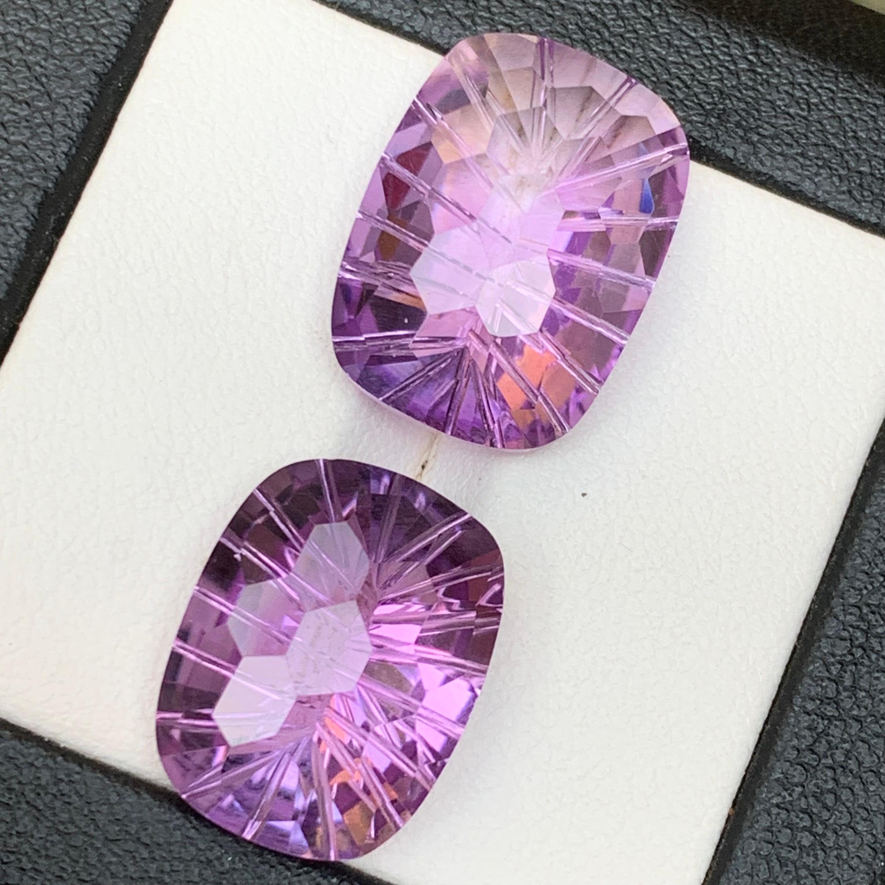 Natürlicher lila Amethyst 21.29 Ct Honeycomb Konkavschliff Lose Edelsteine - Schmuck für Damen oder Herren im Angebot