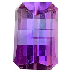 Natural Purple Amethyst Octagon Pixel Cut 15.86 Carat Loose Gemstone for Pendant