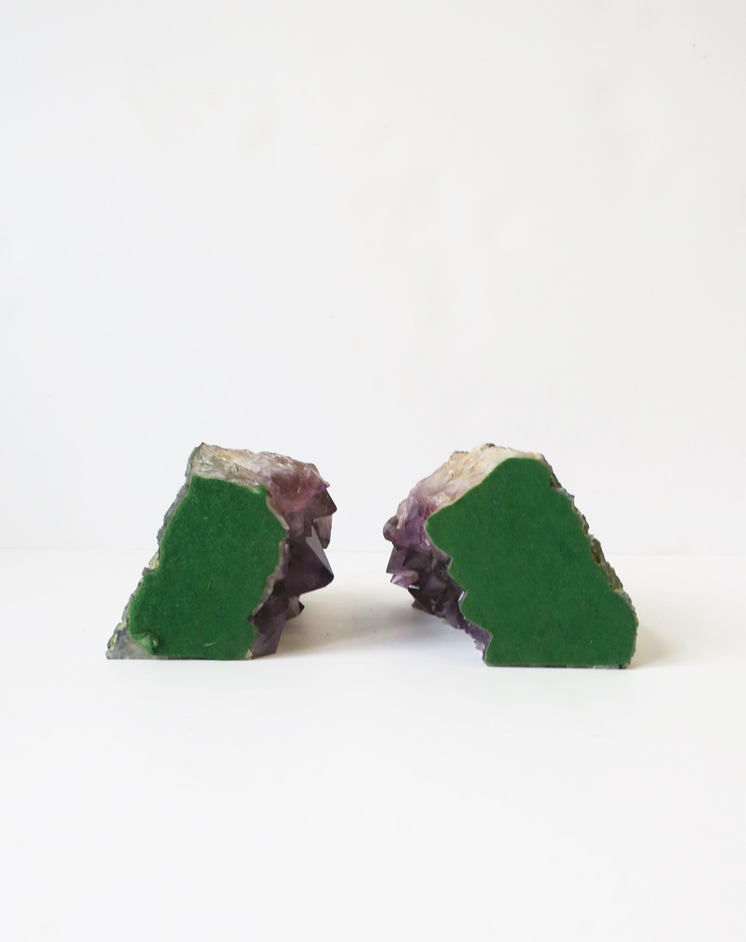 Purple Amethyst Sculpture Bookends, Pair For Sale 3