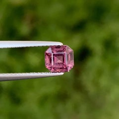 Natural Purple Cut Spinel Gem 1.20 CTS Brilliant Asscher Cut Spinel for Jewelry