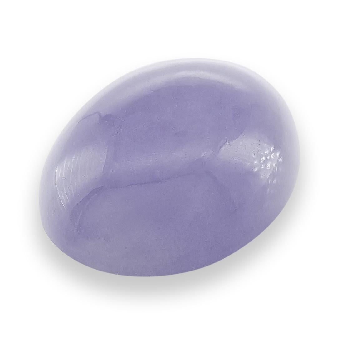 Cabochon Natural Purple Jadiete Jade Gemstone 47.97 carats with GIA Report For Sale