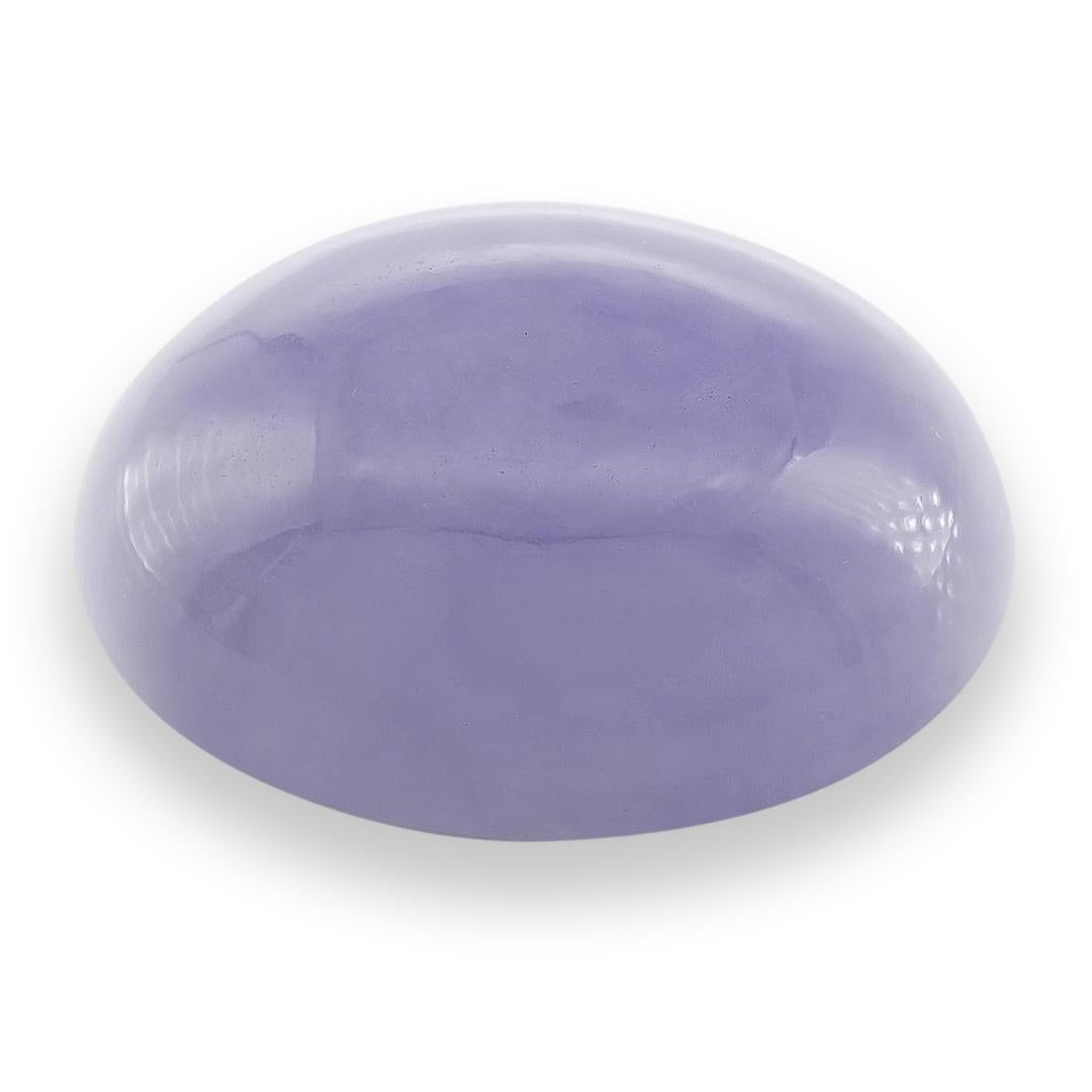 Women's or Men's Natural Purple Jadiete Jade Gemstone 47.97 carats with GIA Report For Sale
