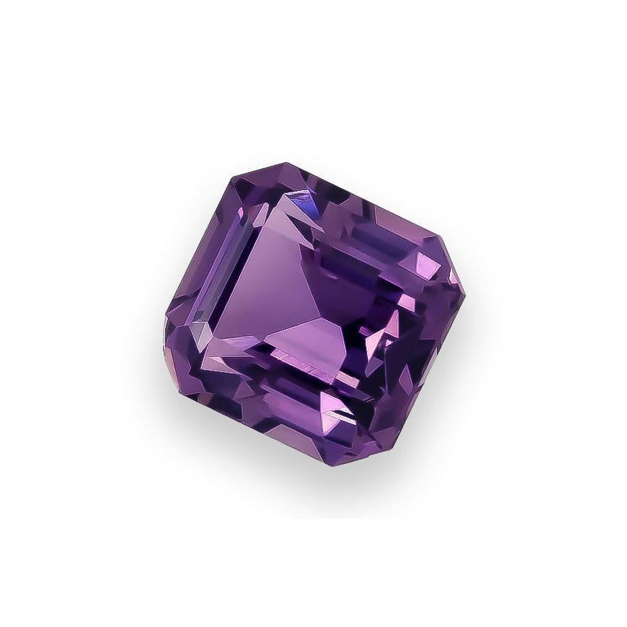 Natürlicher lila Saphir Edelstein 1.86 Karat / JupiterGem (Achteckschliff) im Angebot