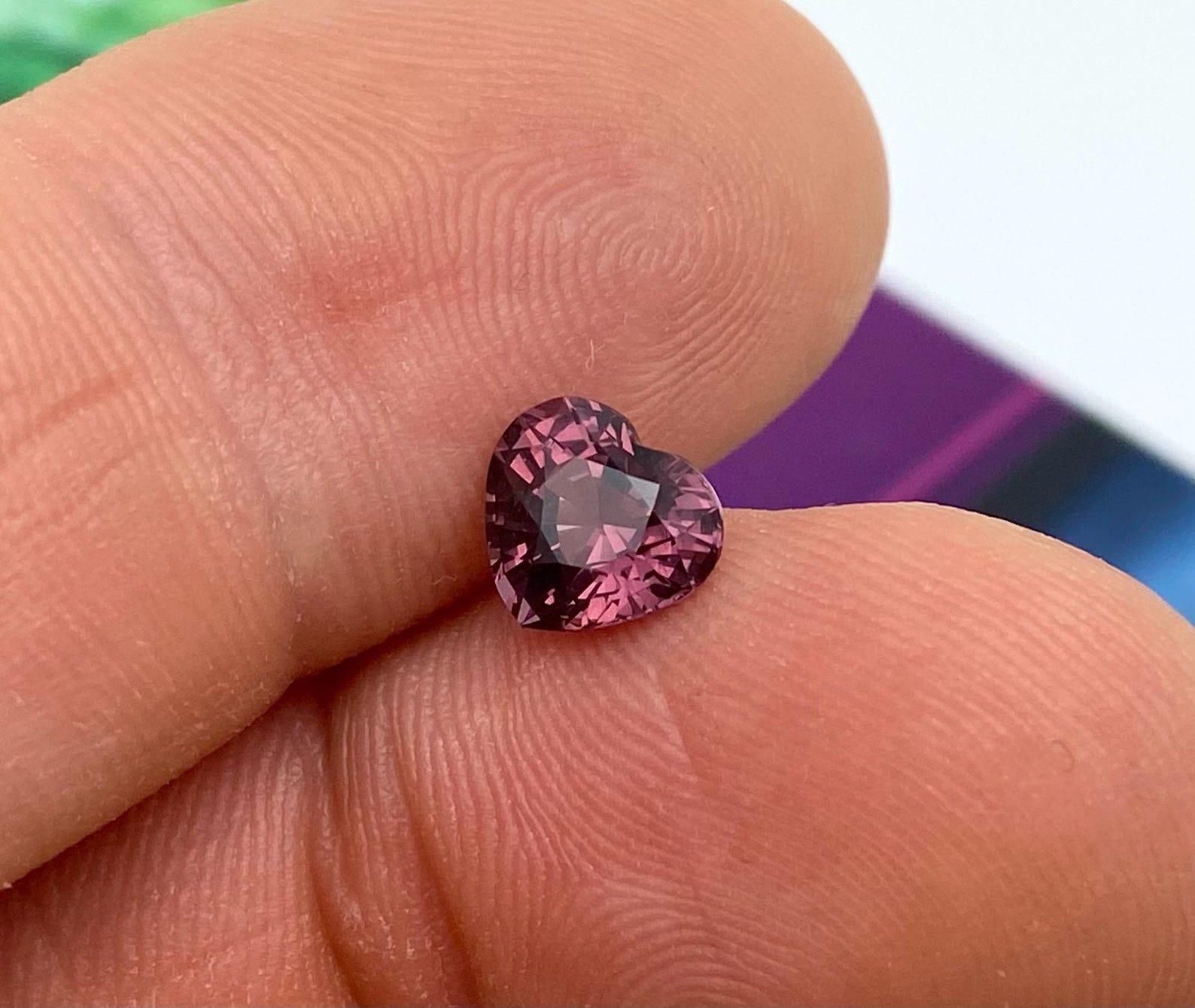 Natural Purple Spinel Loose gemstone 1.77 Ct., Heart cut, Sri Lanka, Certificate!

Natural Purple Spinel Loose gemstone
Laboratory certified GFCO
Gemstone Color: purple
Gemstone Type: Spinel
Gemstone size: 7.05x7.61x4.89 mm
Cut Grade: Very