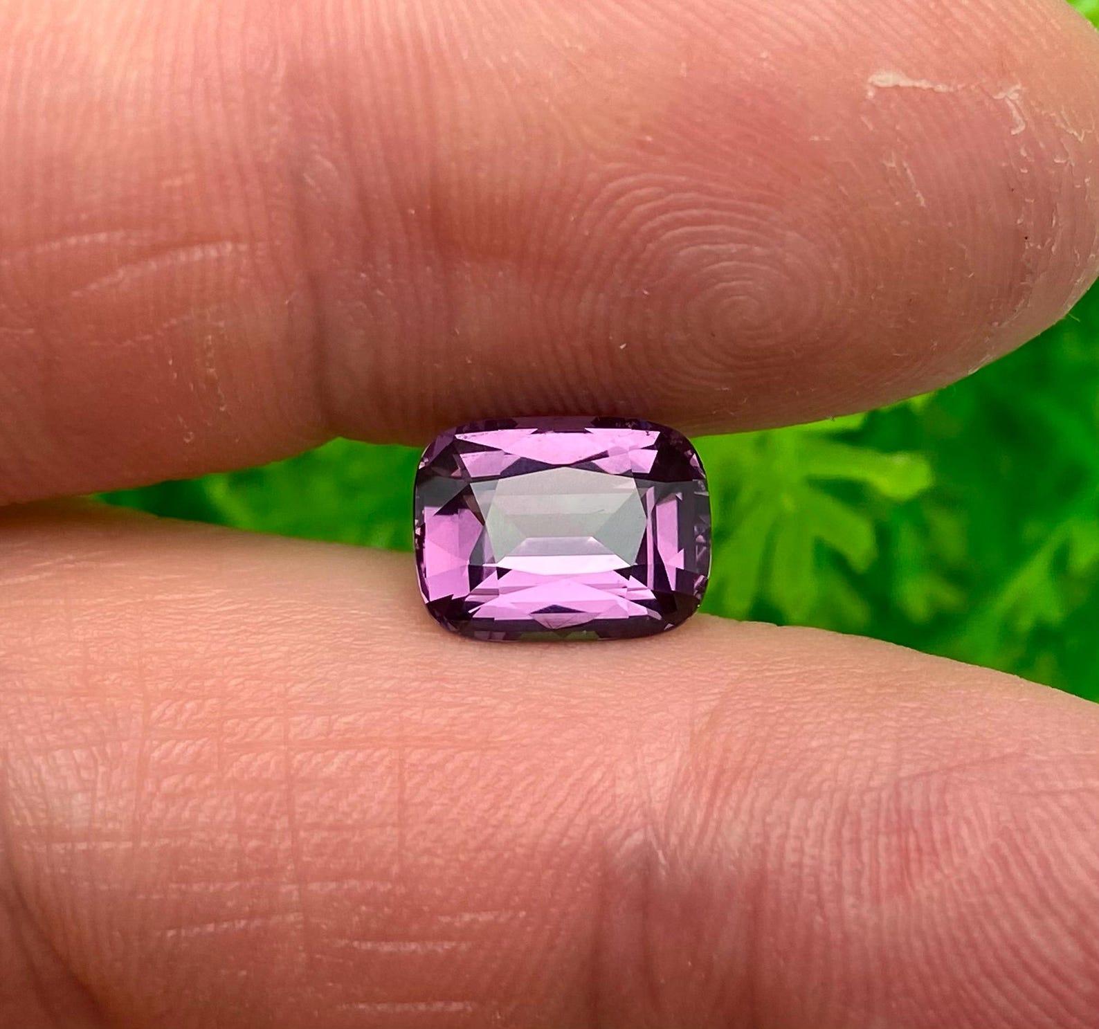 Natural Purple spinel loose gemstone 4.05 Ct ., Cushion cut, Origin Sri Lanka
Laboratory certified E G Lab
Gemstone Color: Purple
Gemstone Type: Spinel
Gemstone size: 10.45 7.94x5.51 mm
Cut Grade: Very Good
Clarity/Grade: VS
Gemstone Shape: Cushion