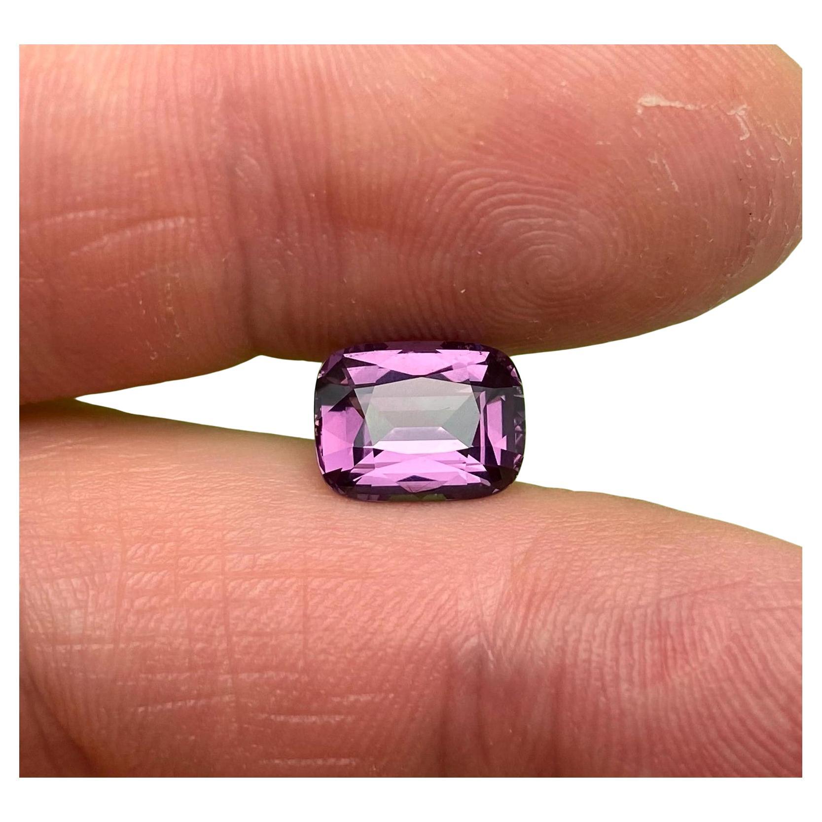 Natural Purple spinel loose gemstone 4.05 Ct ., Cushion cut, Origin Sri Lanka