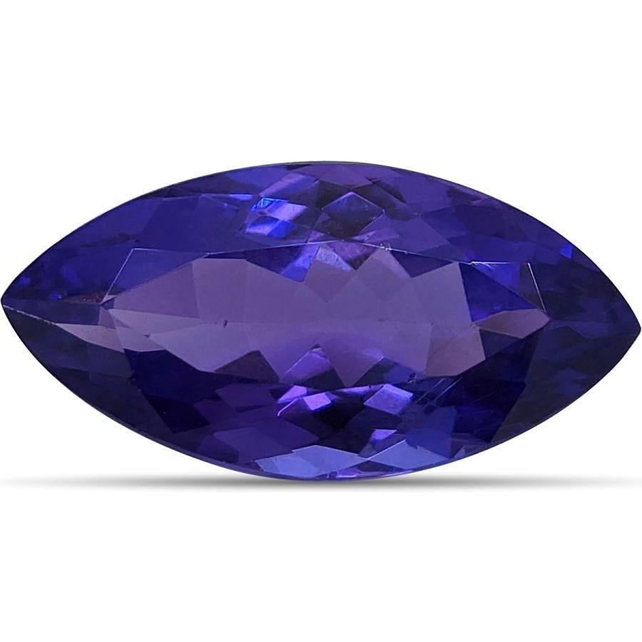 Discover the enchanting natural tanzanite, a gemstone celebrated for its unique bluish-purple hue and eye-catching brilliance. 

Carat Weight: 4.40 carats, offering a beautiful balance of size and elegance
Shape: Marquise, a graceful cut that