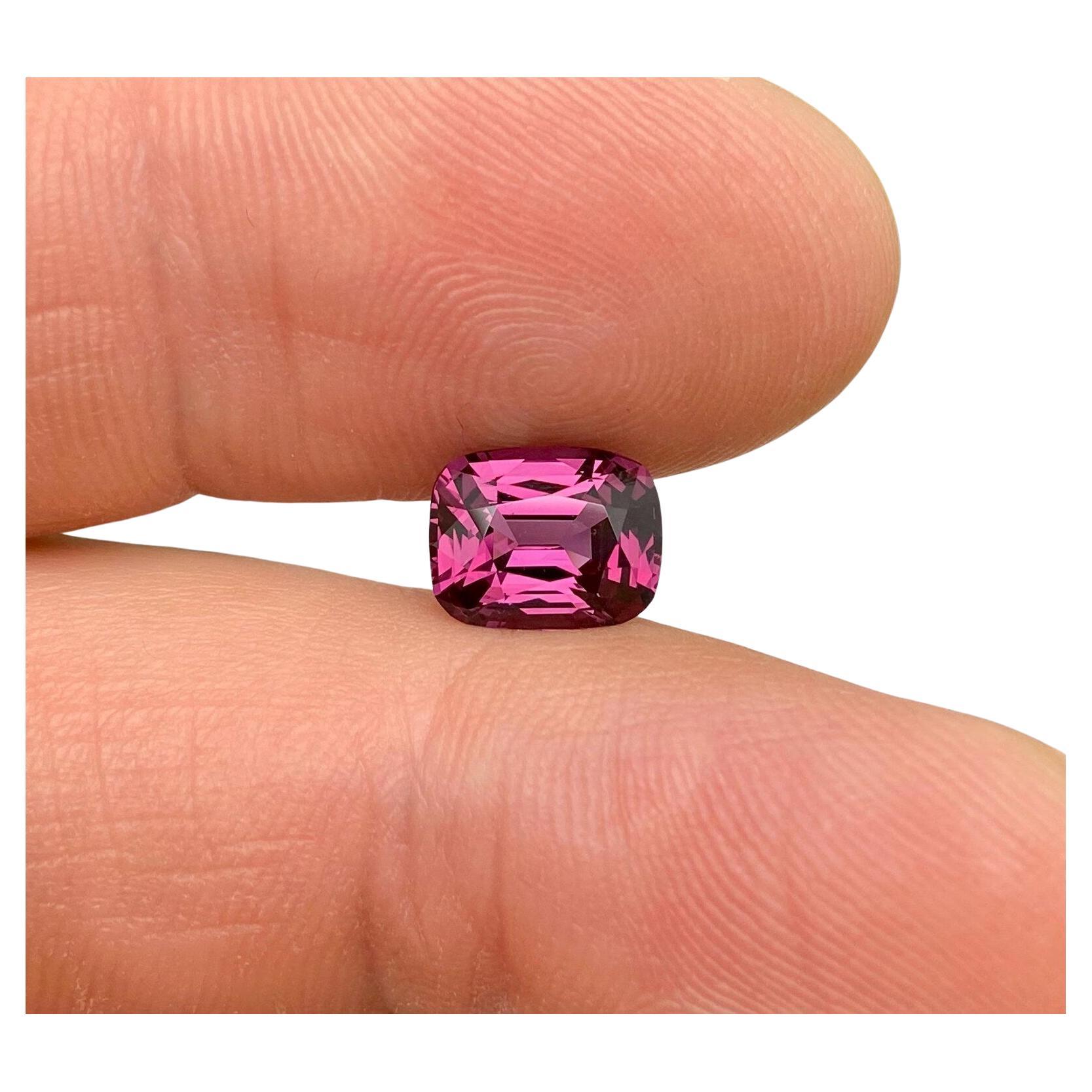 Natural Purplish-Pink Spinel loose gemstone 2.74 ct., High quality, Cushion cut
