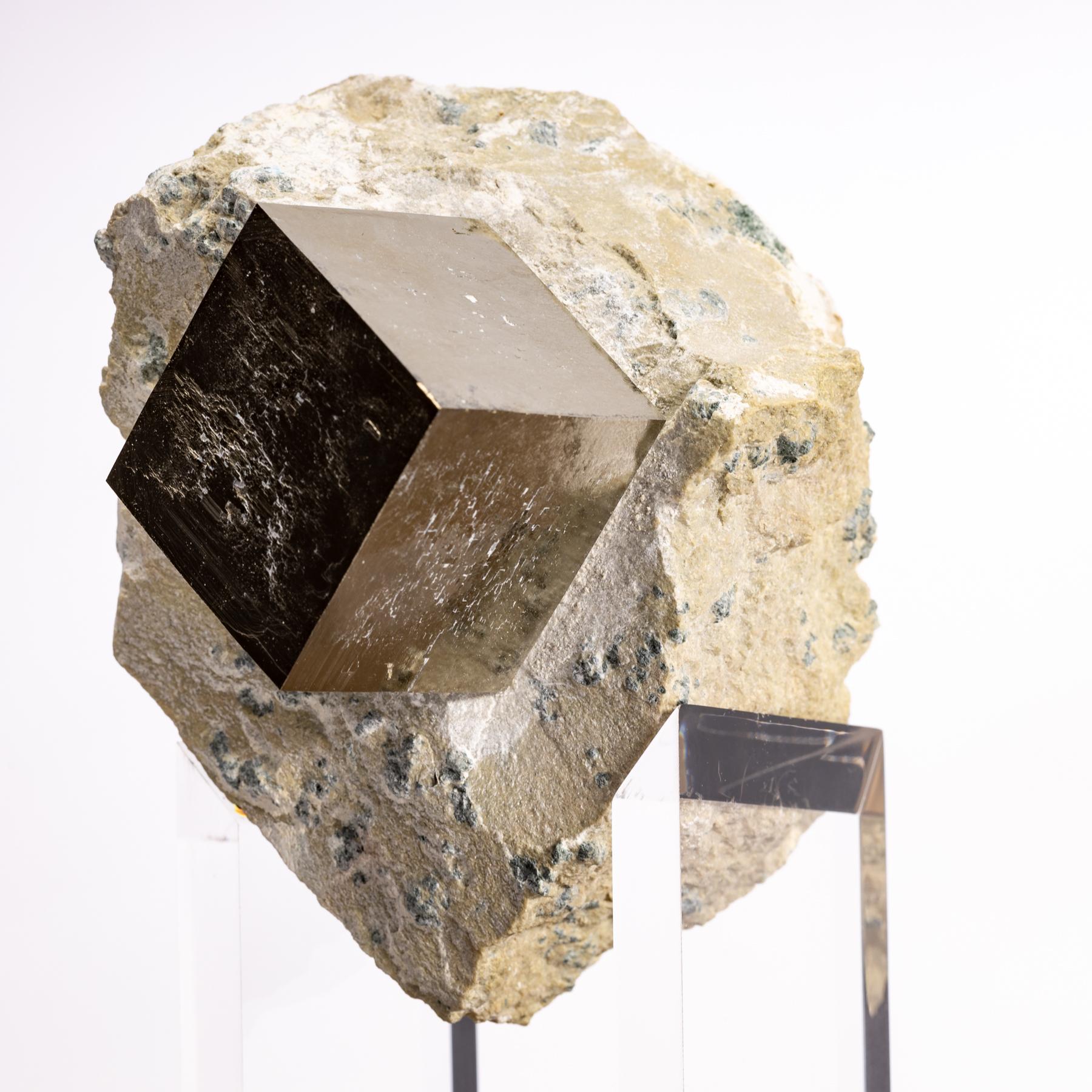 Natural Pyrite Cube from Spain in Acrylic Box 2
