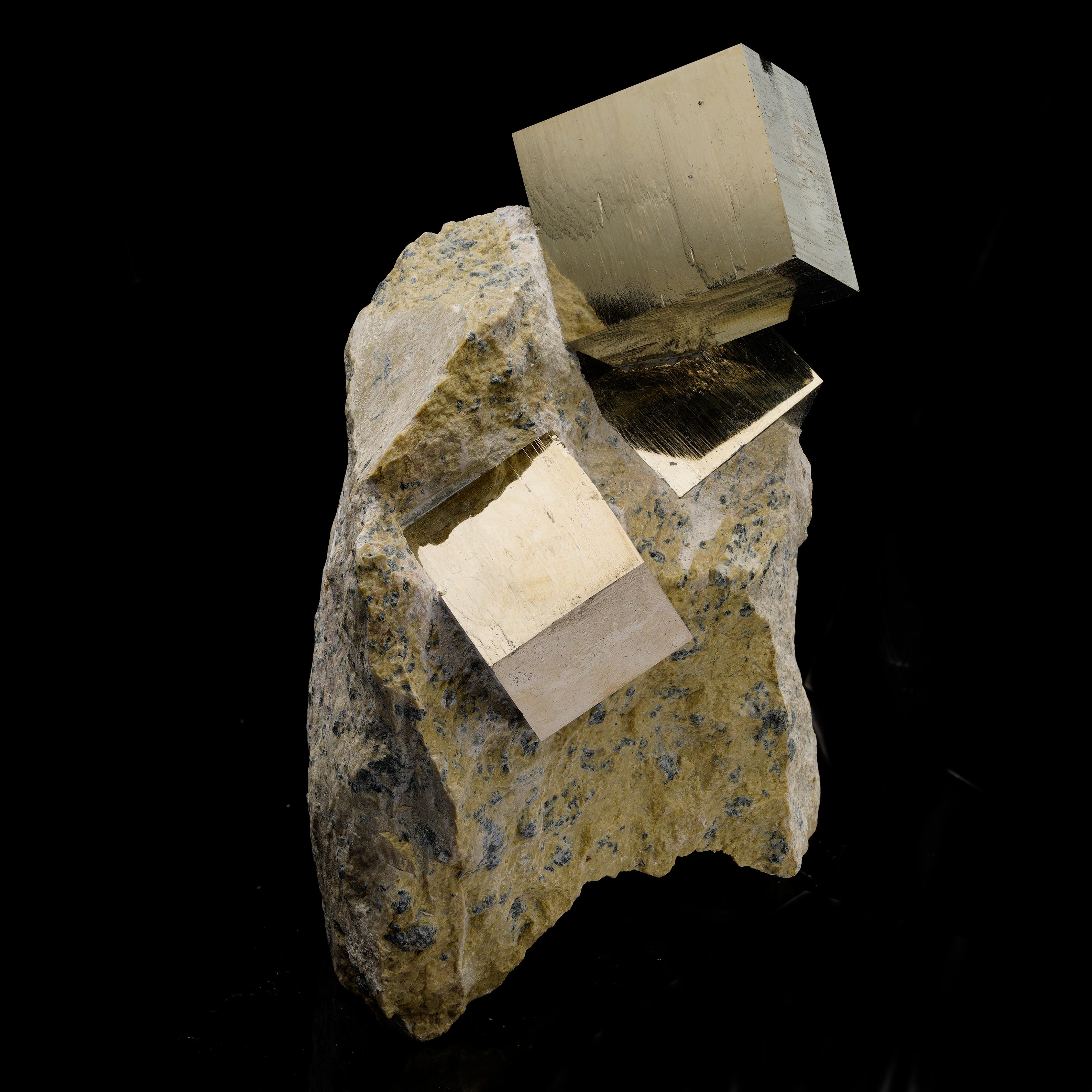 Spanish Natural Pyrite Cubes on Matrix From Spain For Sale