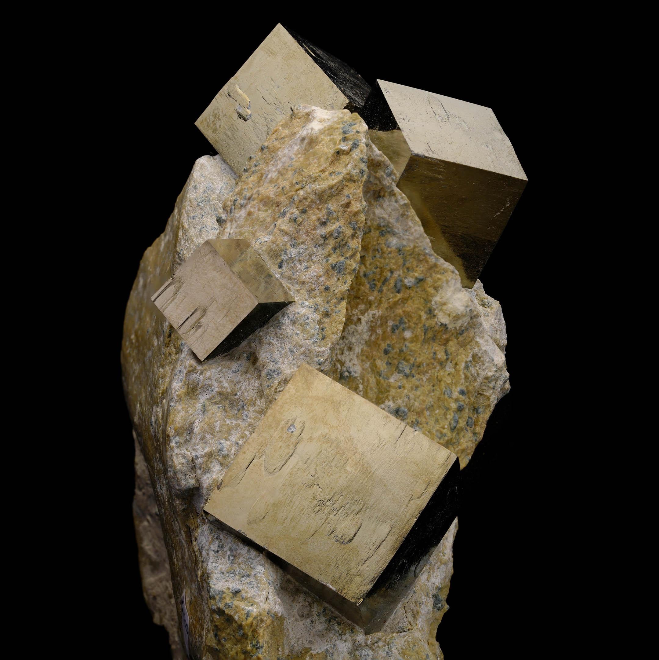 Natural Pyrite Cubes on Matrix From Spain For Sale 1