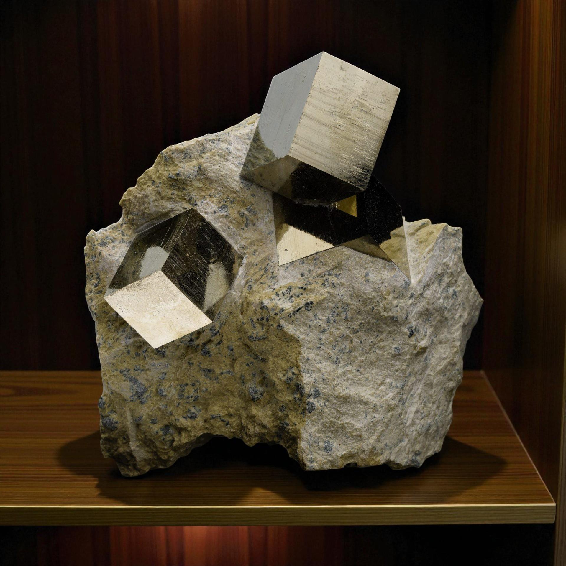 Pyrite Cubes on Matrix From Spain For Sale 2