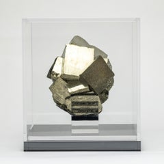 Natural Pyrite mounted on custom acrylic base