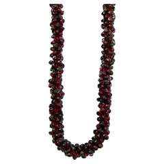 Natural Pyrope Garnet Vintage Beaded Necklace