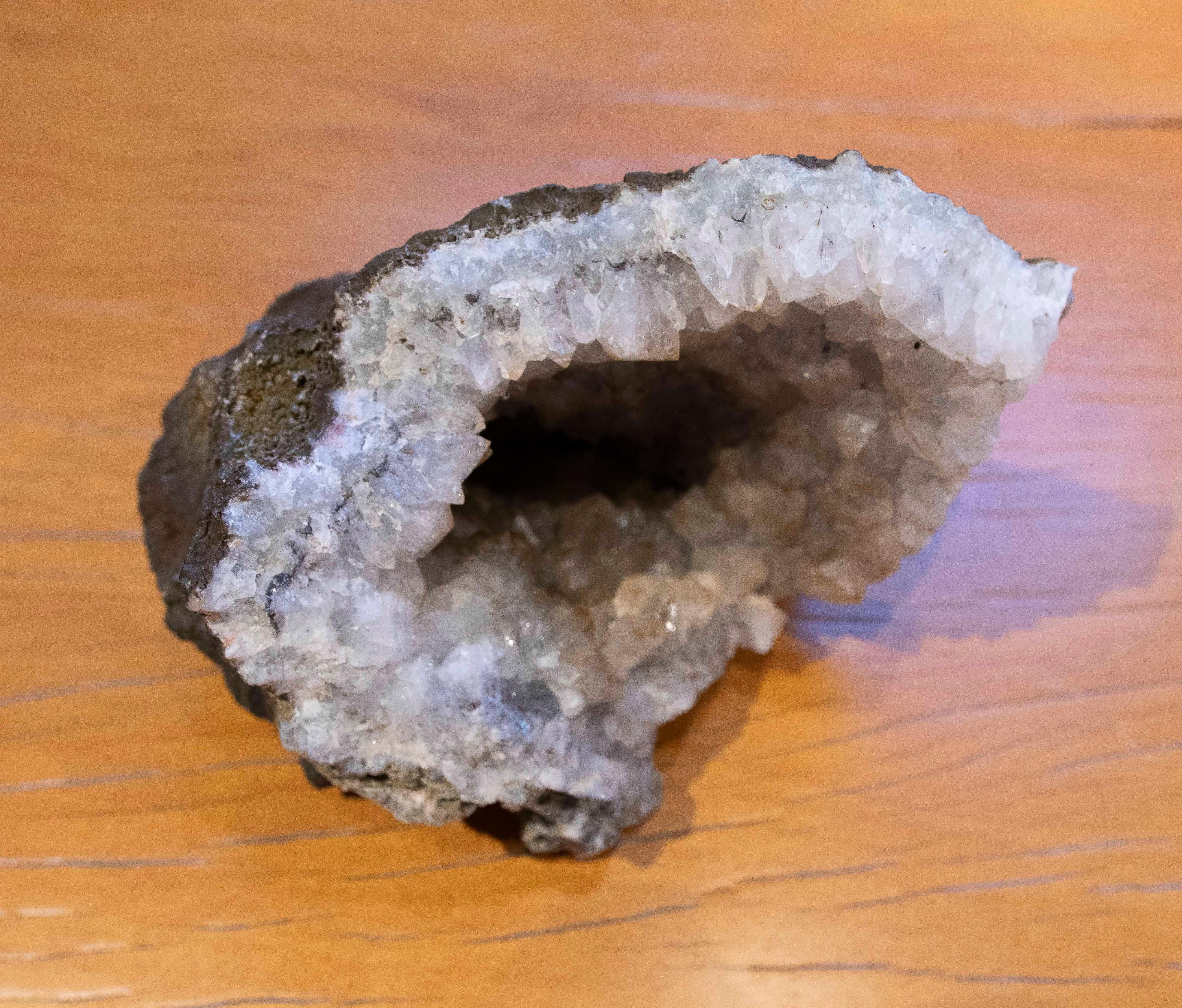 Natural Quartz Geode Decorative Object  9