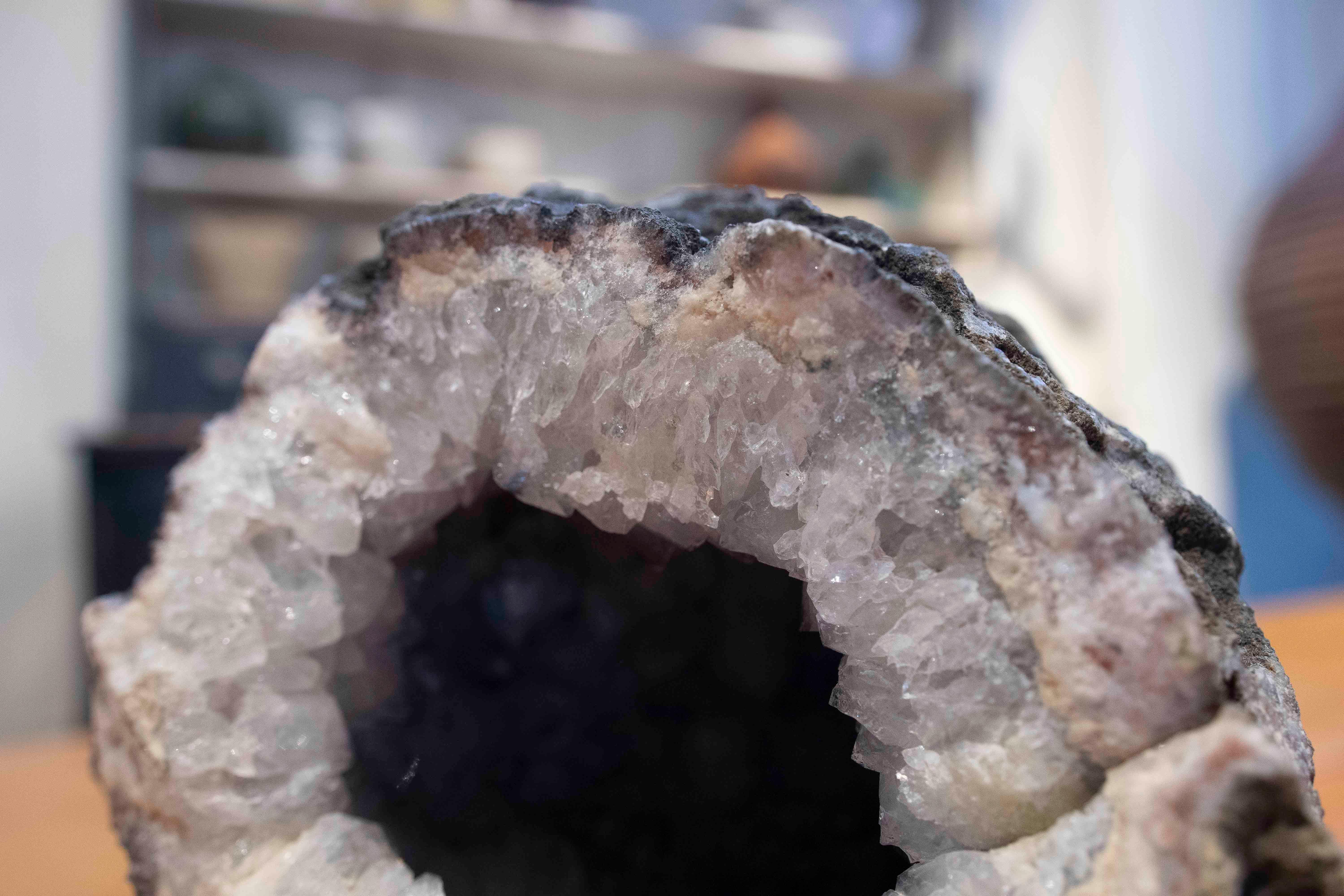 Natural Quartz Geode Decorative Object  4