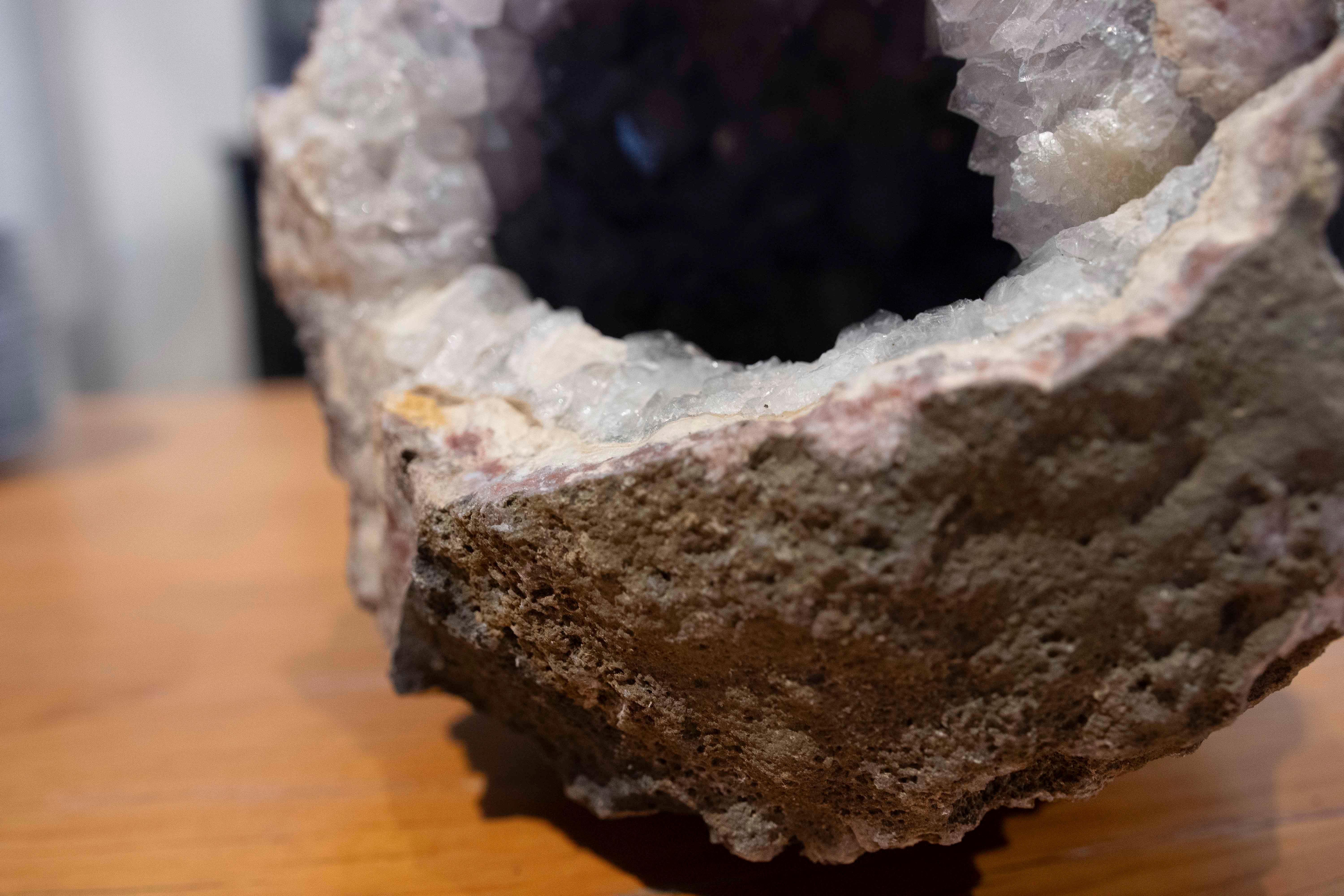 Natural Quartz Geode Decorative Object  5