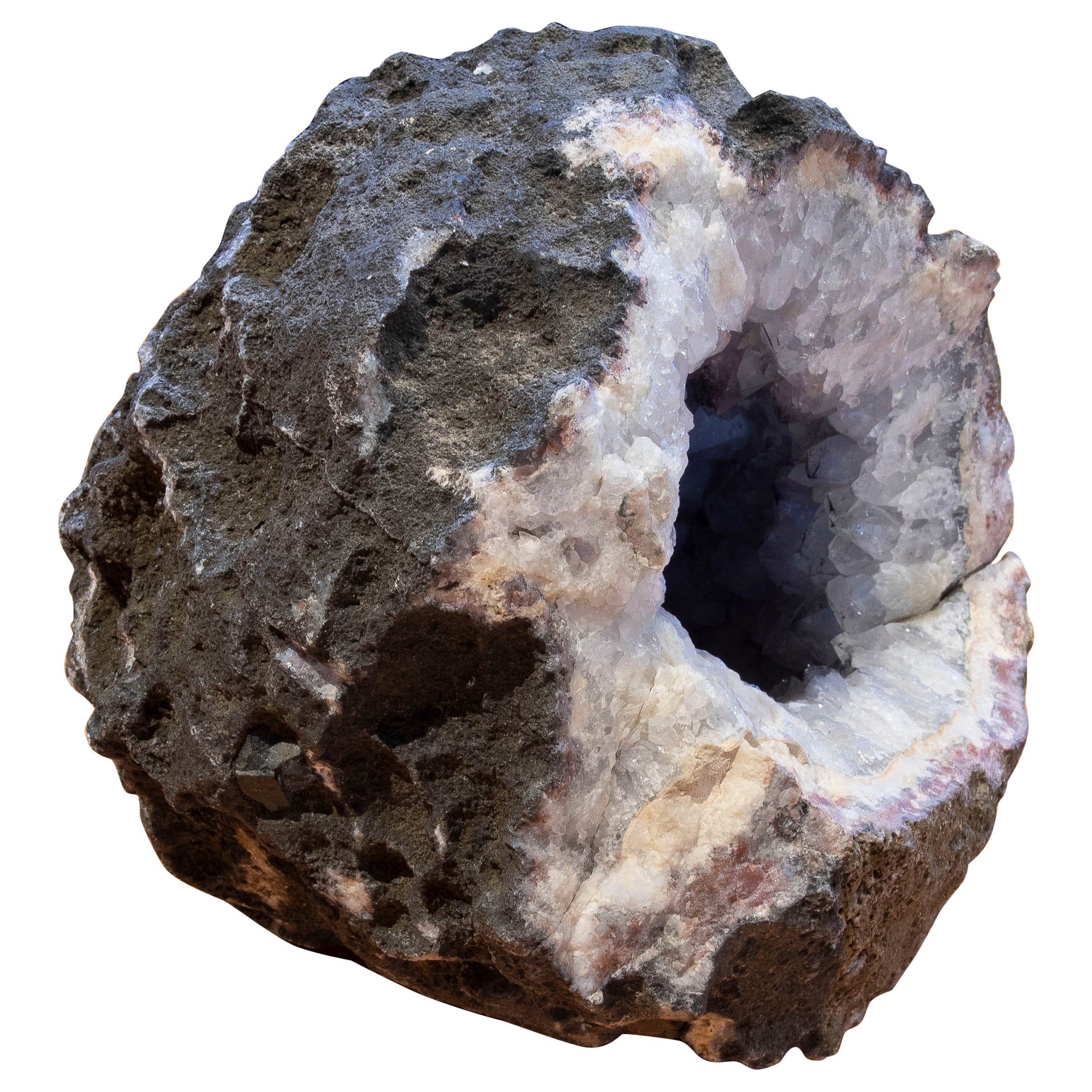 Natural Quartz Geode Decorative Object