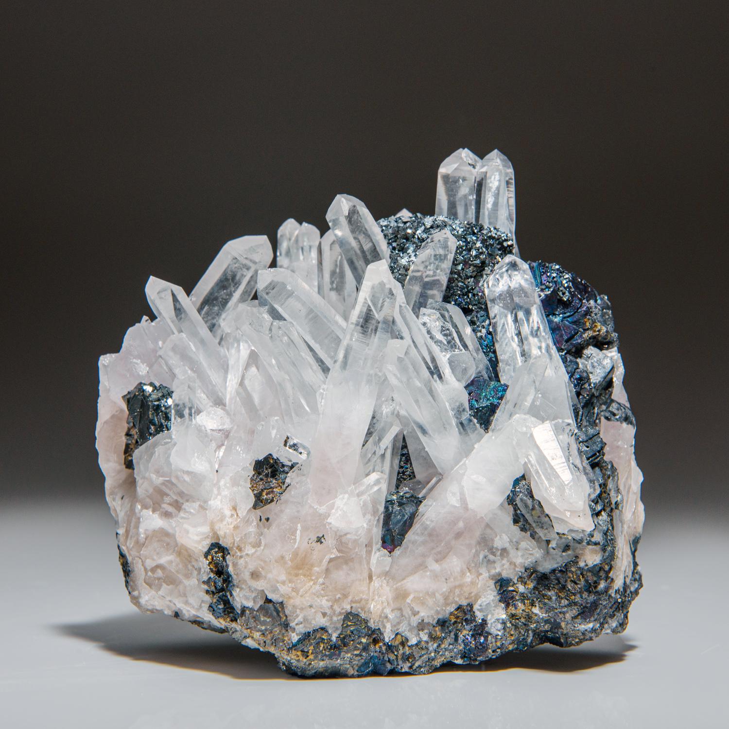 Crystal Natural Quartz with Galena from Peru For Sale