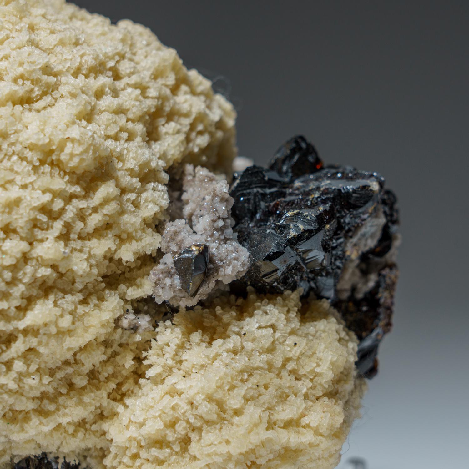 Bulgarian Natural Quartz with Sphalerite from Deveti Septemvri Mine, Bulgaria For Sale