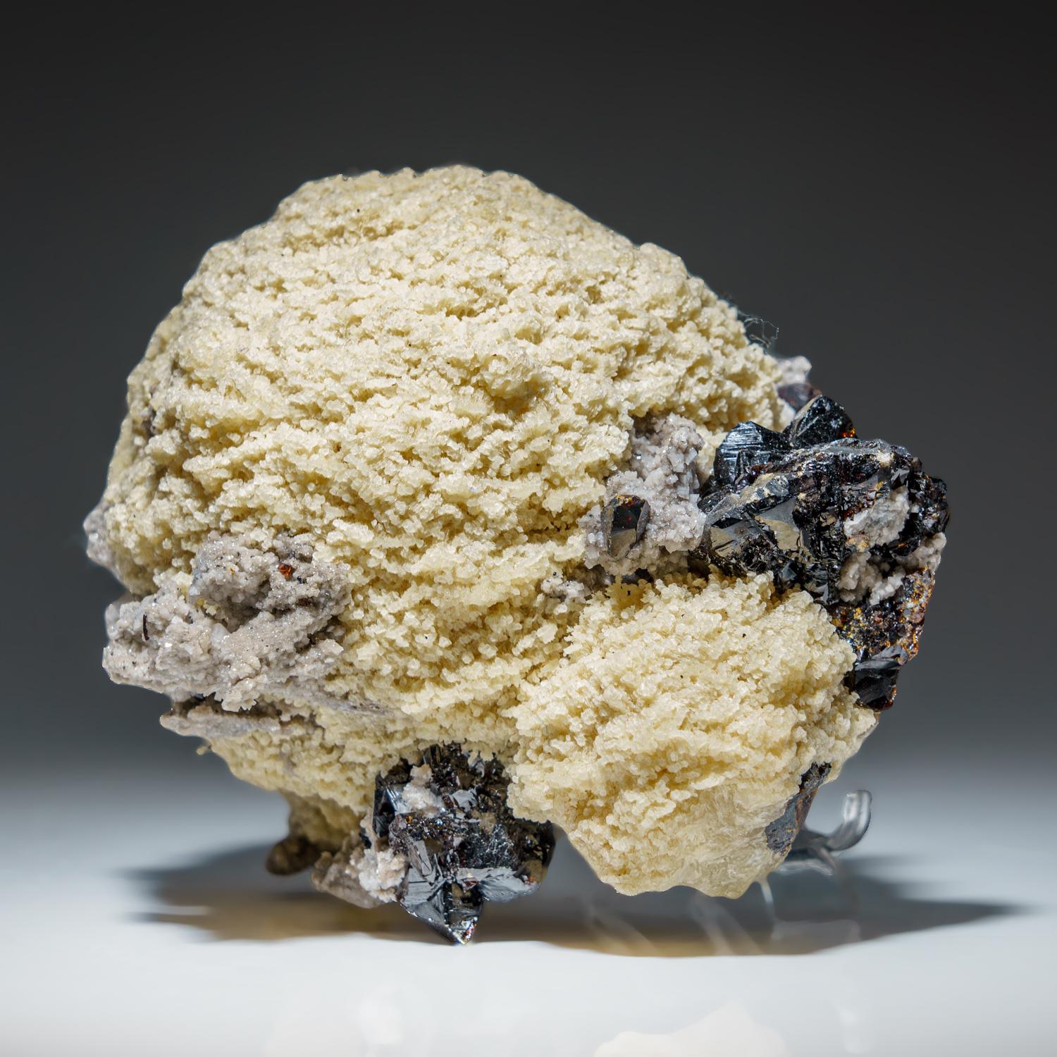 Crystal Natural Quartz with Sphalerite from Deveti Septemvri Mine, Bulgaria For Sale