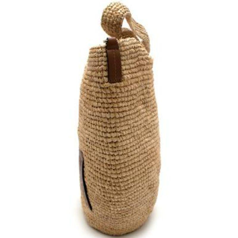 Women's natural raffia Mini Slit basket tote bag For Sale