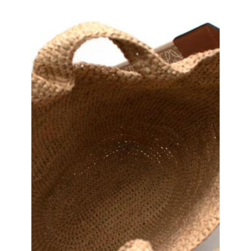 natural raffia Mini Slit basket tote bag For Sale 3