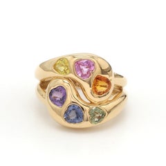 Natural Rainbow Gemstone 2.20cts Ring in 14k Gold