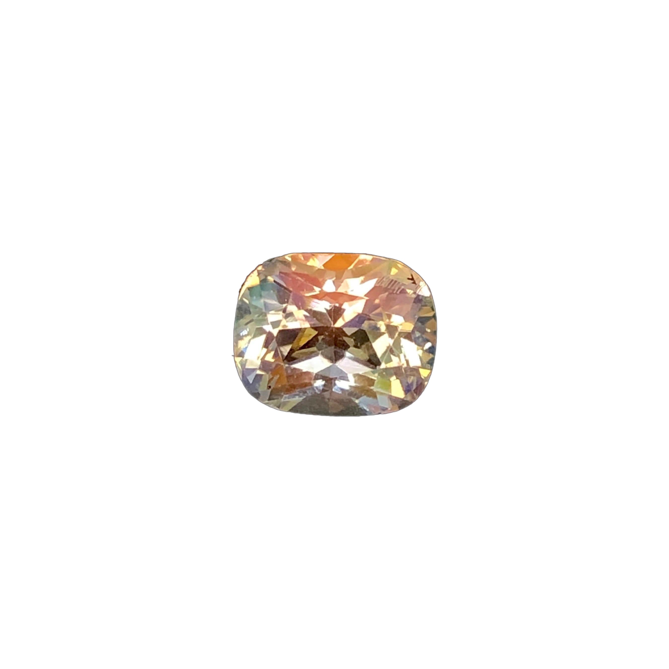 Pietra di luna arcobaleno naturale certificata  1,47 ct Cuscino in vendita