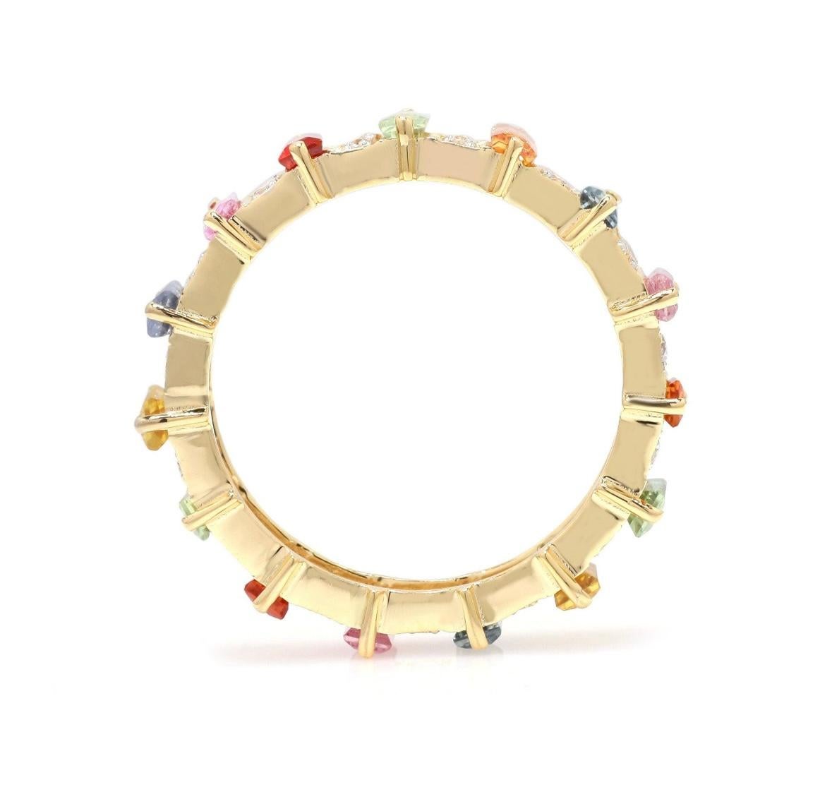 Gemstone : Multi Sapphire / Fine Diamond 

❋ Gemstone Size : 4x2 MM Approx.

❋ Gemstone Shape : Baguette Cut 

❋ Gemstone Color : As Shown In Picture

❋ Gemstone Weight : 2.54 Cts. Approx.



❋ Diamond Weight : 0.37 Cts. Approx.

❋ Diamond Quality :