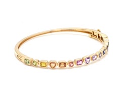 Bracciale in oro 14K con zaffiro arcobaleno naturale da 4,33 carati