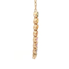 Natürlicher Regenbogensaphir 9,12cts Halskette in 14k Gold
