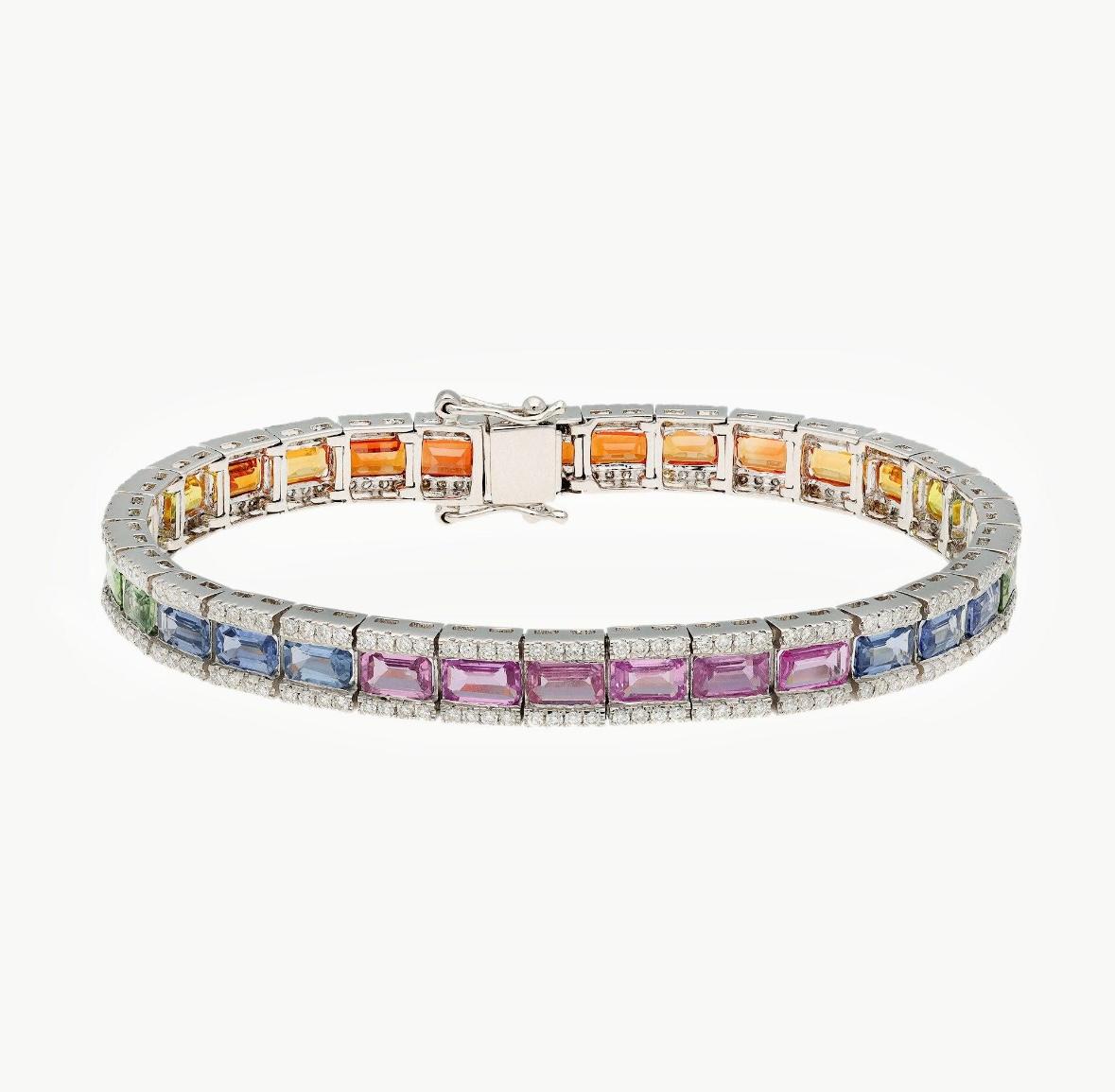 Stone : Multi Sapphire & Diamond 

❋ Stone Size : 3x5 MM Approx. (± 0.20 MM)

❋ Stone Shape : Octagon Cut

❋ Stone Color : As Shown In Picture

❋ Stone Weight : 9.60 Cts. Approx.

❋ Stone Type : Natural


❋ Diamond Weight : 1.35 Cts. Approx.

❋