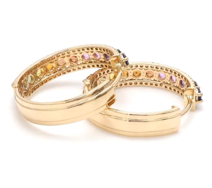 Natural rainbow sapphire in 14k gold im Zustand „Neu“ im Angebot in jaipur, IN