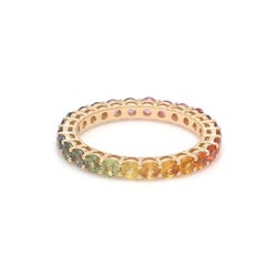Natural 2.35cts Rainbow Sapphire Ring in 14k Gold