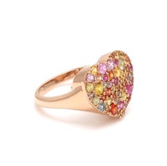 Natural 1.15 cts rainbow sapphire ring in 18k gold