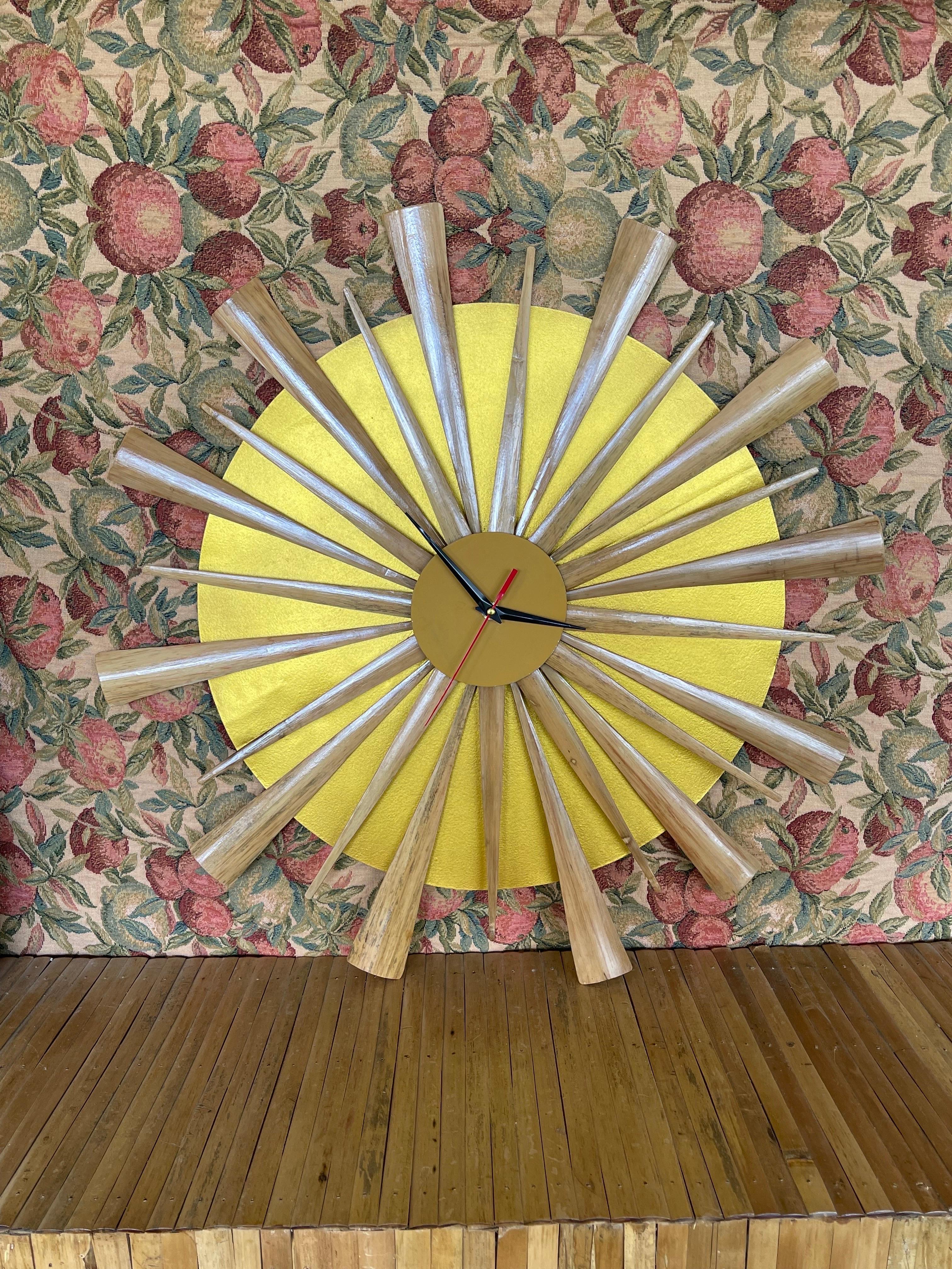 gold starburst clock