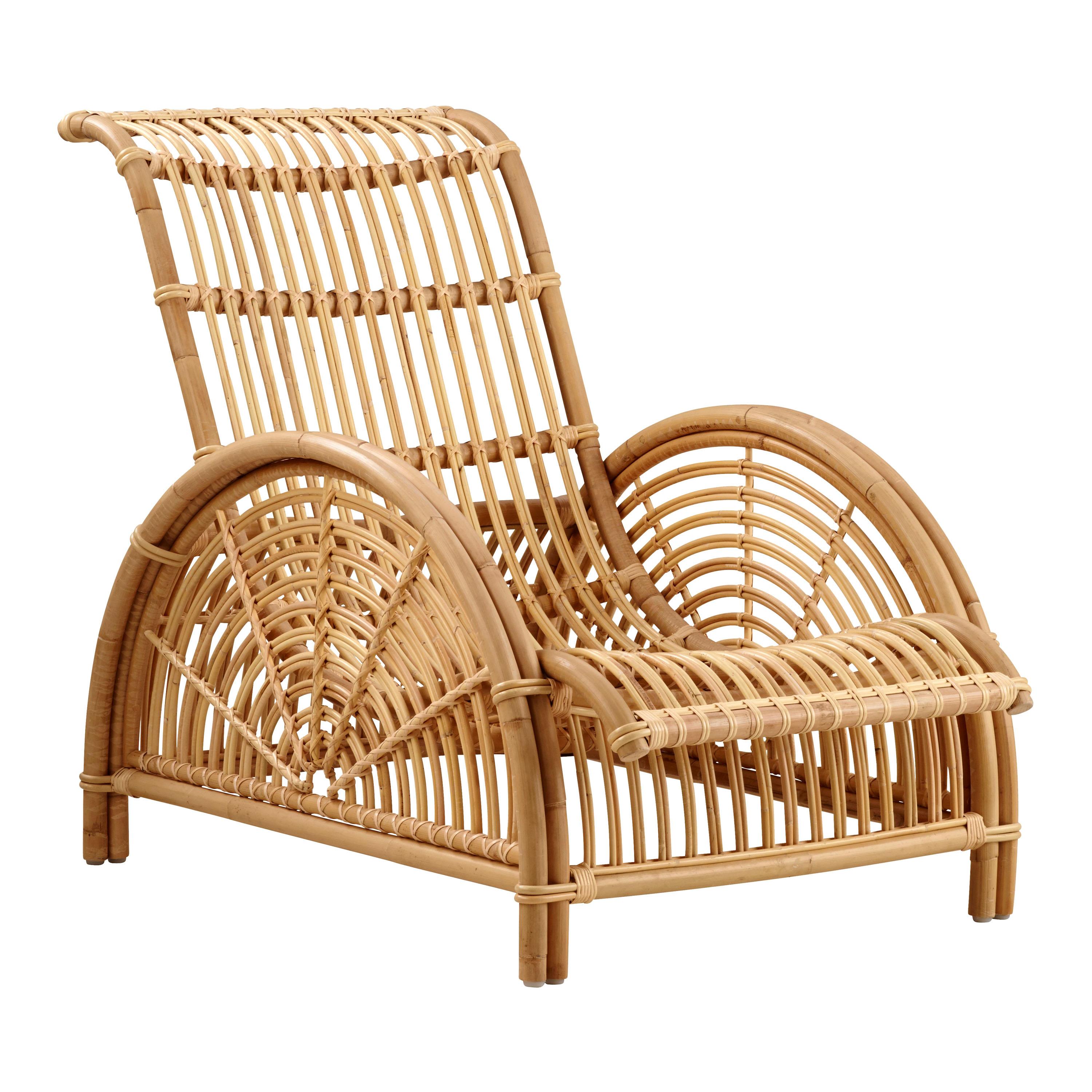 Natural Rattan Arne Jacobsen Indoor Paris Lounge Chair by Sika Design