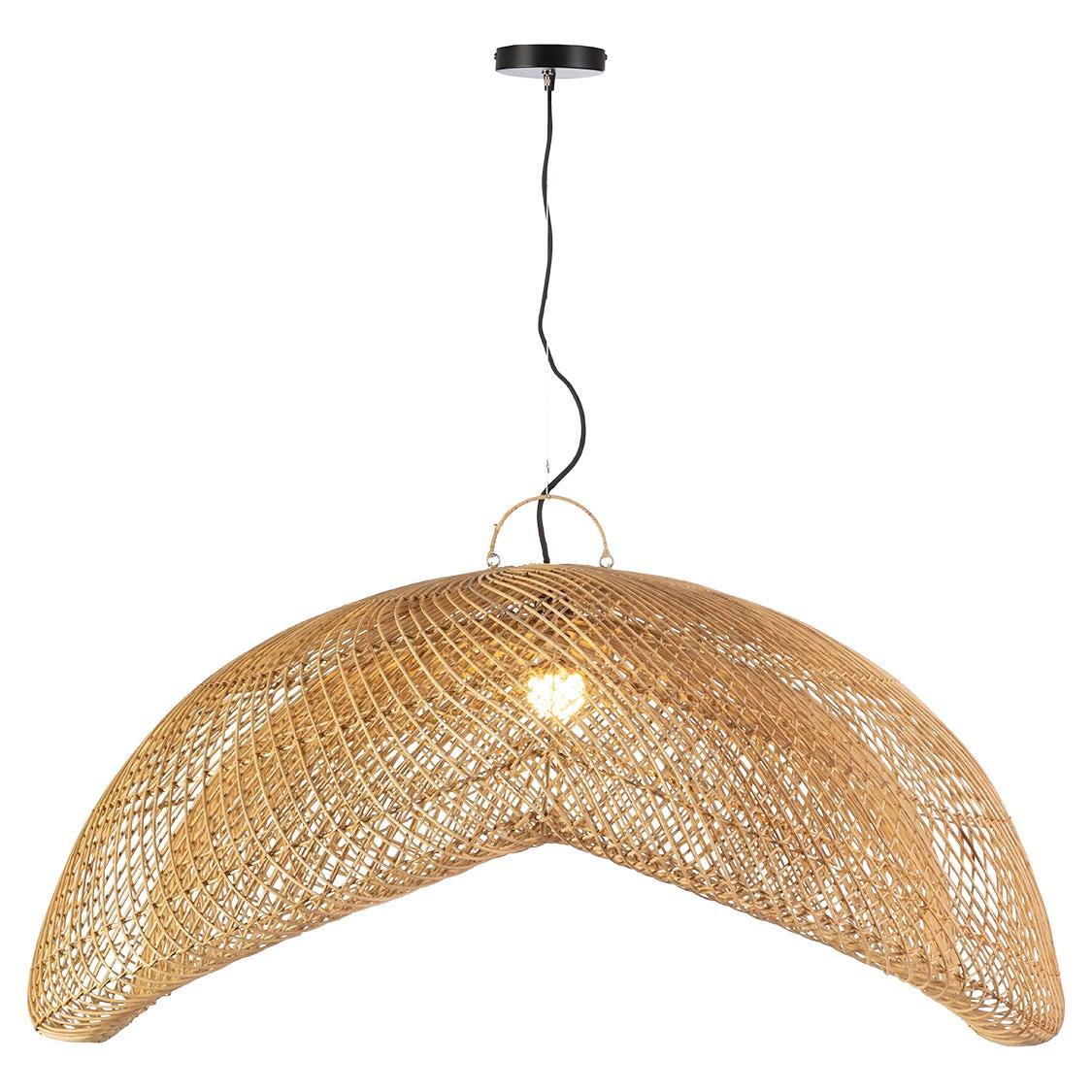 Natural Rattan Ceiling Lamp by Thai Natura For Sale at 1stDibs