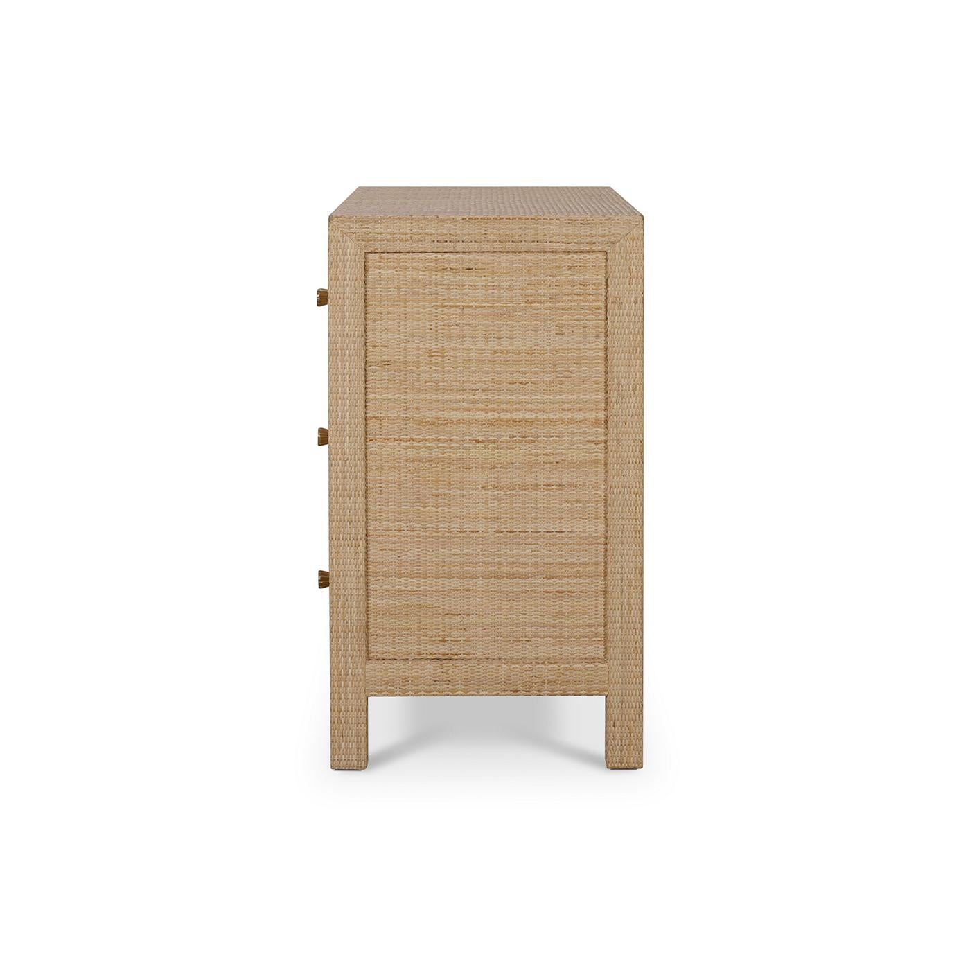 Asiatico Cassettiera in rattan Nature in vendita