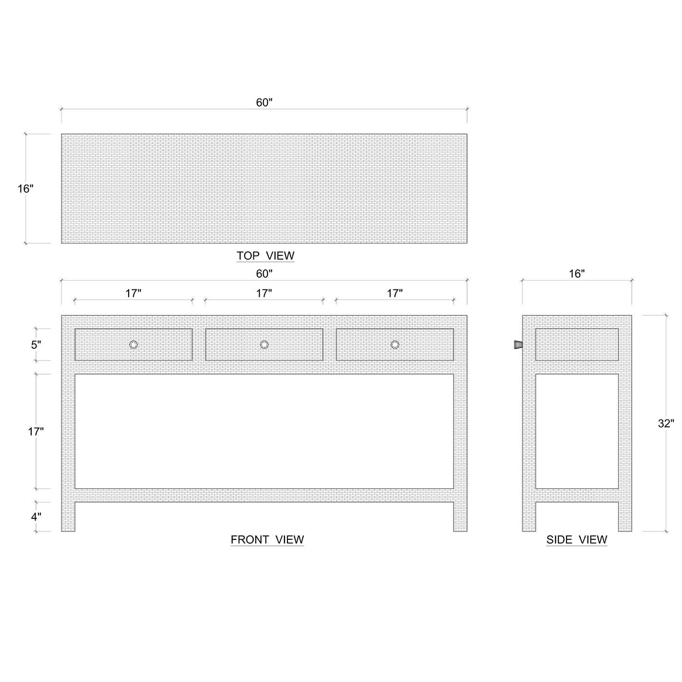 Asian Natural Rattan Console Table For Sale