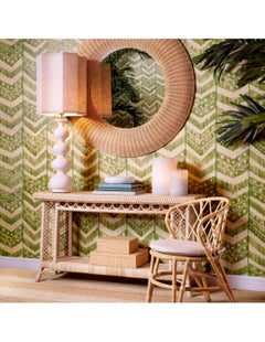 Natural Rattan Console Table with Organic Design