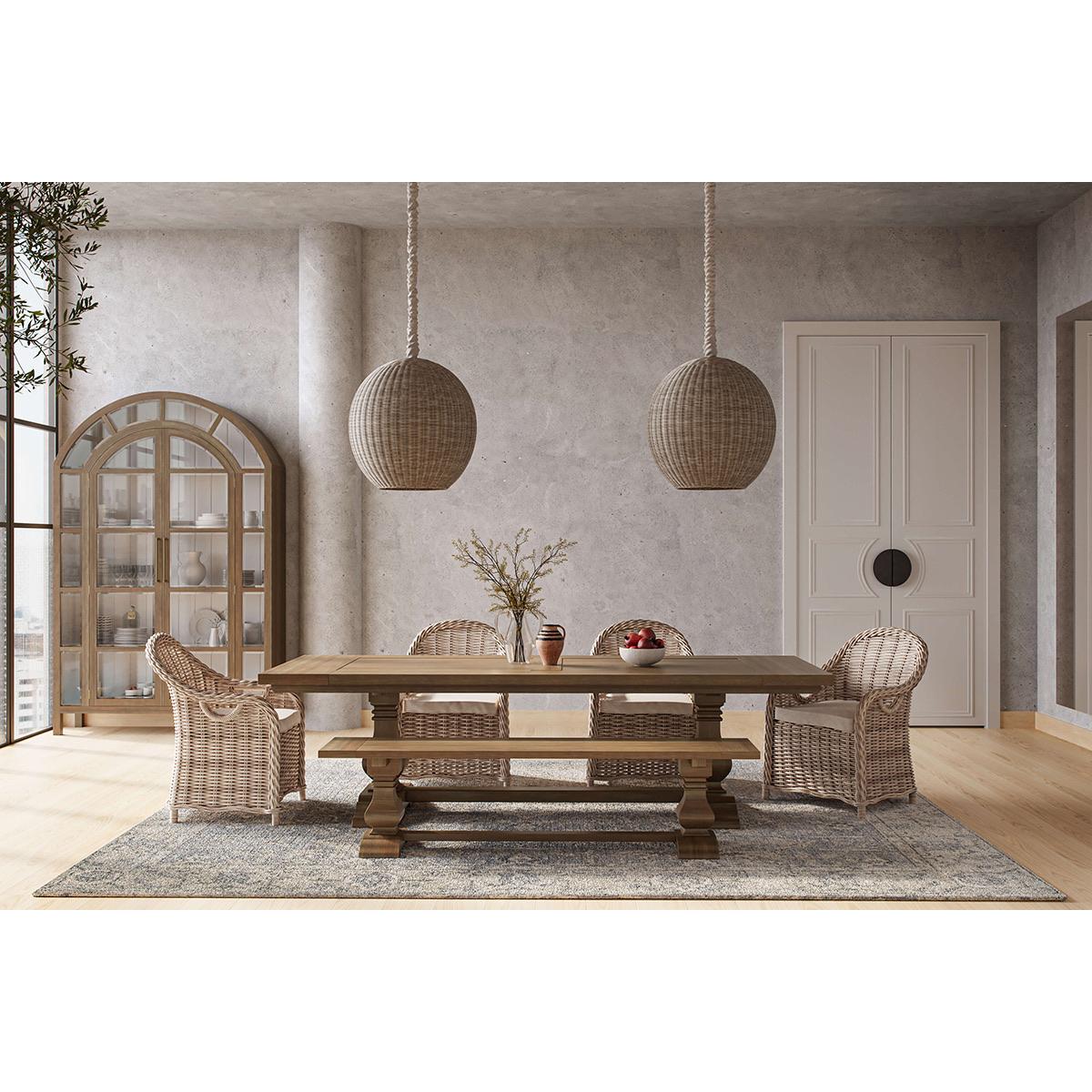 Rotin Chaise de salle à manger en rotin naturel en vente