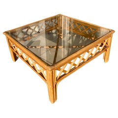 Tavolino quadrato in rattan Nature Ficks Reed