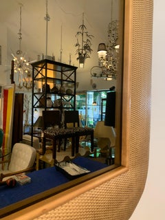 Natural Rattan Weave Over-Sized Mirror