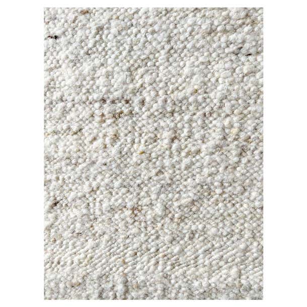 Natural Raw Wool Flatweave Hand Knotted Rug For Sale at 1stDibs