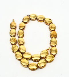 Natural real 9.80cts uncut cut diamonds in 18k gold necklace 9.5" inches long