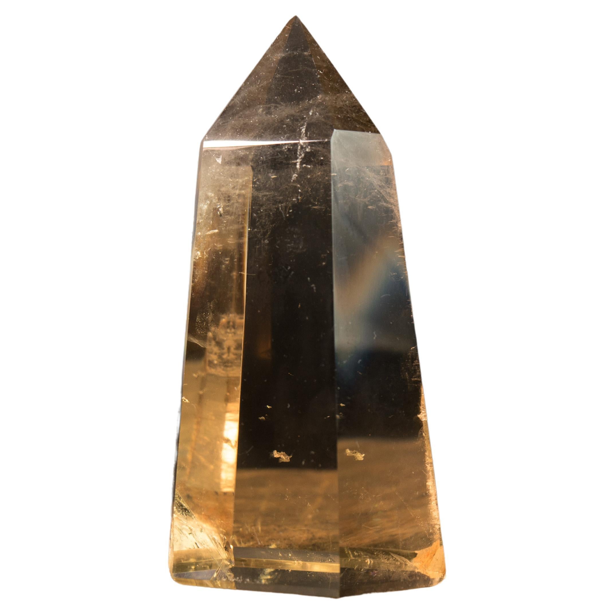Natural Real Citrine Obelisk Tower, AAA Water-Clear Honey Orange Citrine For Sale