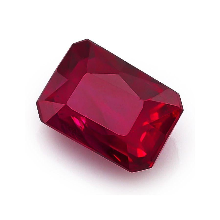 Natürlicher roter Burma-Rubin Edelstein 2,01 Karat mit GIA-Bericht / JupiterGem im Zustand „Neu“ in Los Angeles, CA